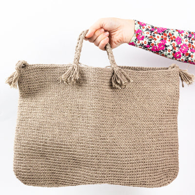 El Yapımı Kenevir Çanta – 65 cm - Doğal Kenevir